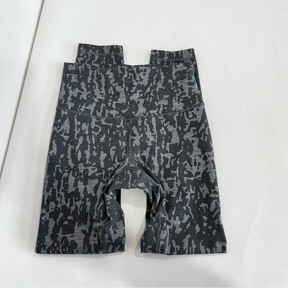 Lululemon Wunder Train High-Rise Tight 25" Heathered Black Asphalt Grey Size 4 - Picture 8 of 10